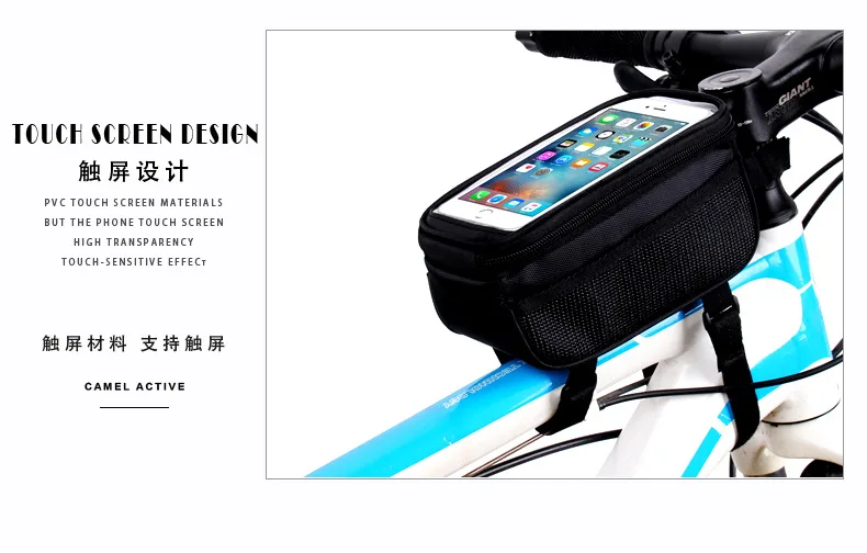 Excellent B-SOUL Bicycle Mobile Phone Pouch 5.7 inch Touch Screen Top Frame Tube Storage Bag Cycling MTB Road Bike Bycicle Bags 9