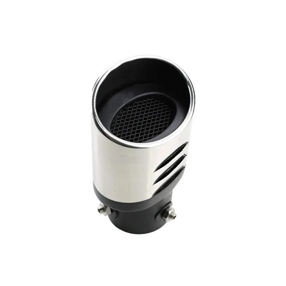 

Universal 2.5'' inlet Nuts Stainless Steel 201 Chrome Silver Exhaust tip Muffler Car Straight-Through Out With Net Free Shipping