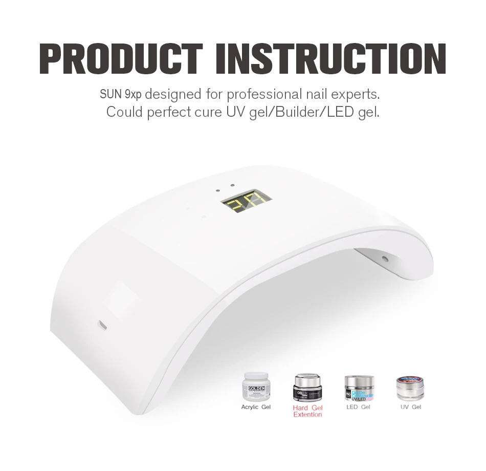 Billige 36W UV Nagel Trockner Dual UV LED Nagel Lampe Gel Curing Licht Lampe Doppel Power 99s Digital timer Nail art Werkzeuge Sonne 9x Plus