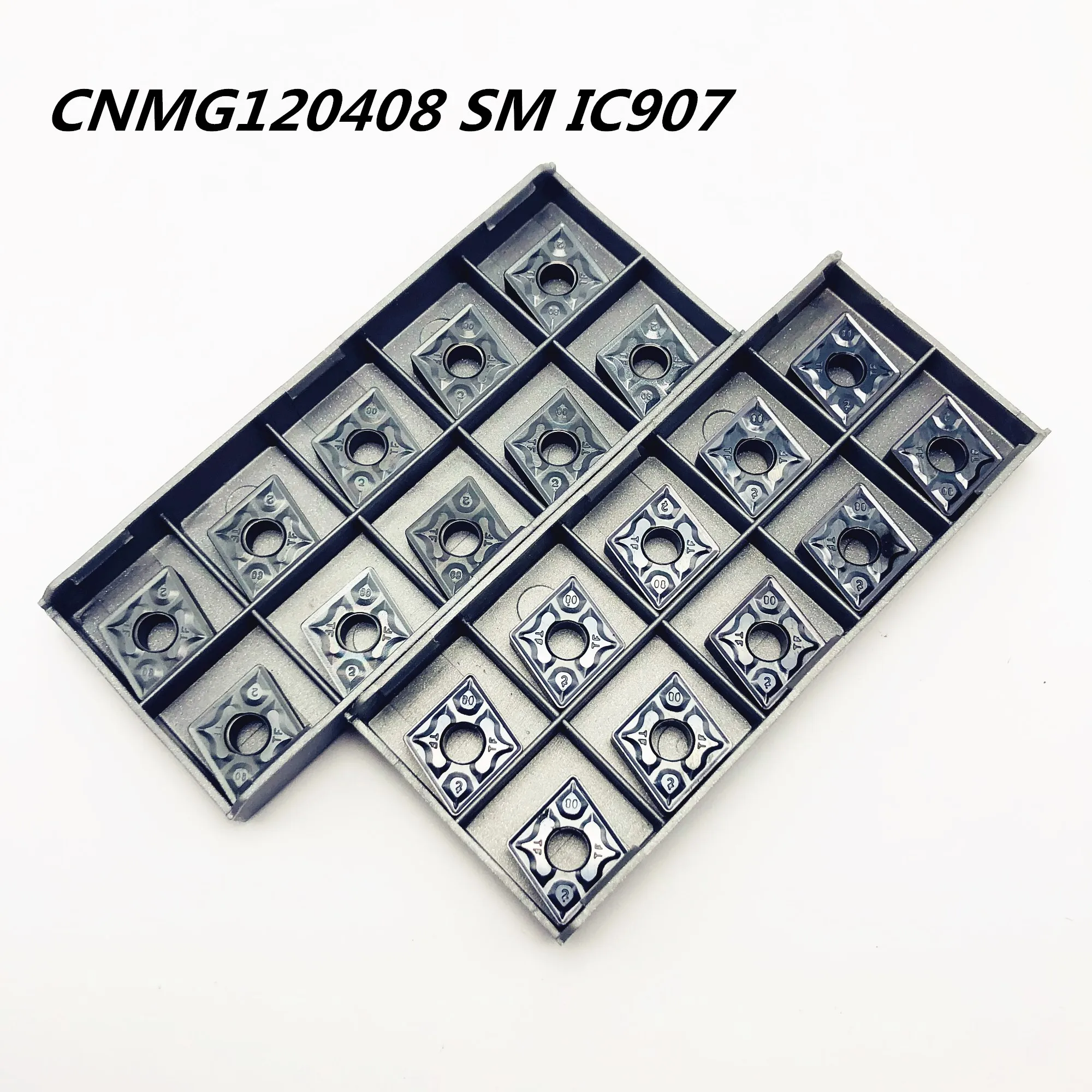 

50PCS Carbide tool CNMG120408 TF IC907 metal turning lathe tool CNMG120408 CNC parts milling machine processing steel parts
