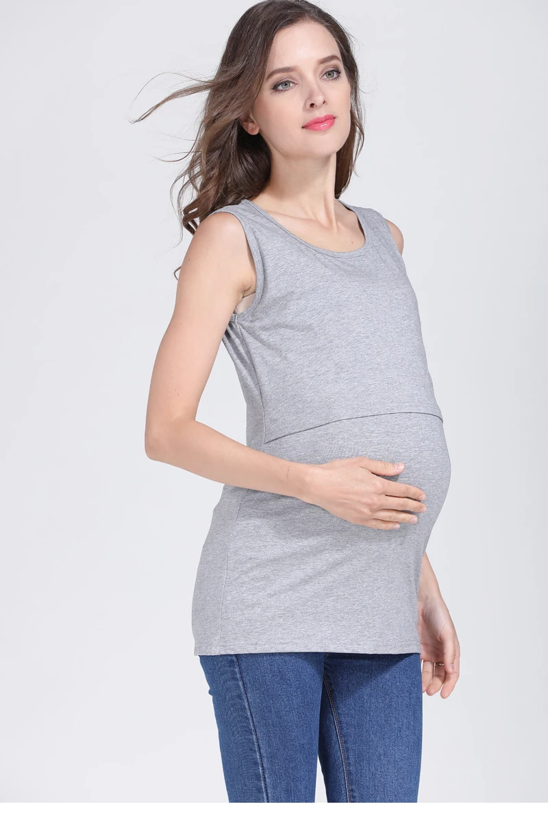 Emotion Moms/модные хлопковые топы для кормящих мам жилет для кормления грудью летние майки для беременных женщин жилет для кормления грудью