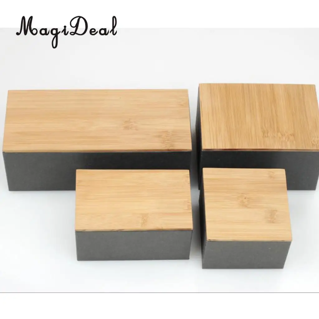 Bamboo Lid Tea Storage Box Tea Packing Box Handmade Natural Tea Coffee Caddy Jar Storage Holder Canister