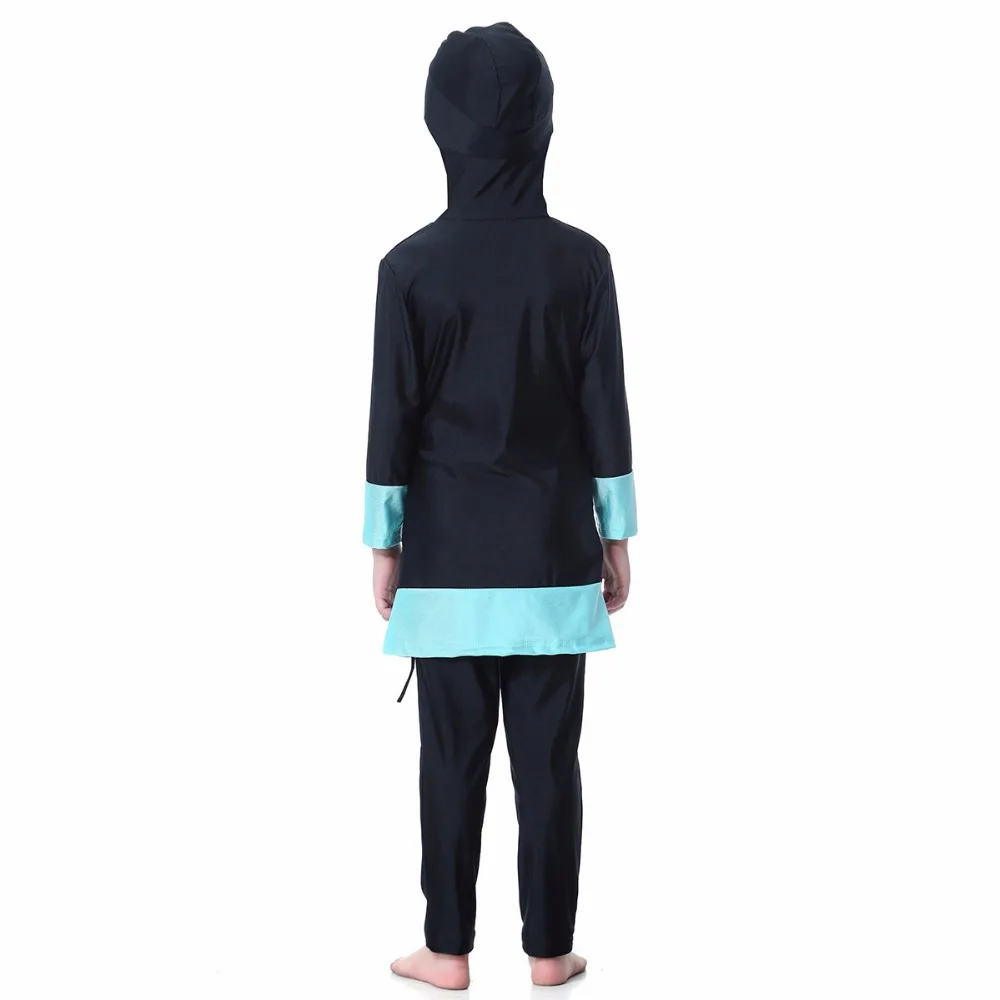 Мусульманские купальные костюмы для девочек, комплект из двух предметов с капюшоном, костюмы для плавания, ислам, ic, Детские арабские ислам