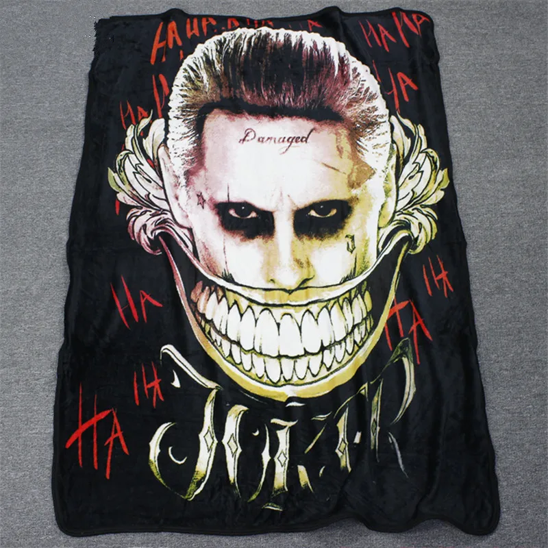 46x6" Suicid Joker одеяло плюшевая бархатная детская кровать тёплая простыня мультяшное офисное одеяло для короткого сна