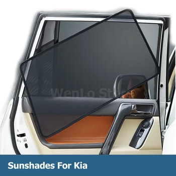 

4 Pcs Magnetic Car Side Window Sunshade Visor Solar Protection Mesh Cover For Kia K3 K5 KX7 SORENTO SORENTO-L SPORTAGE R