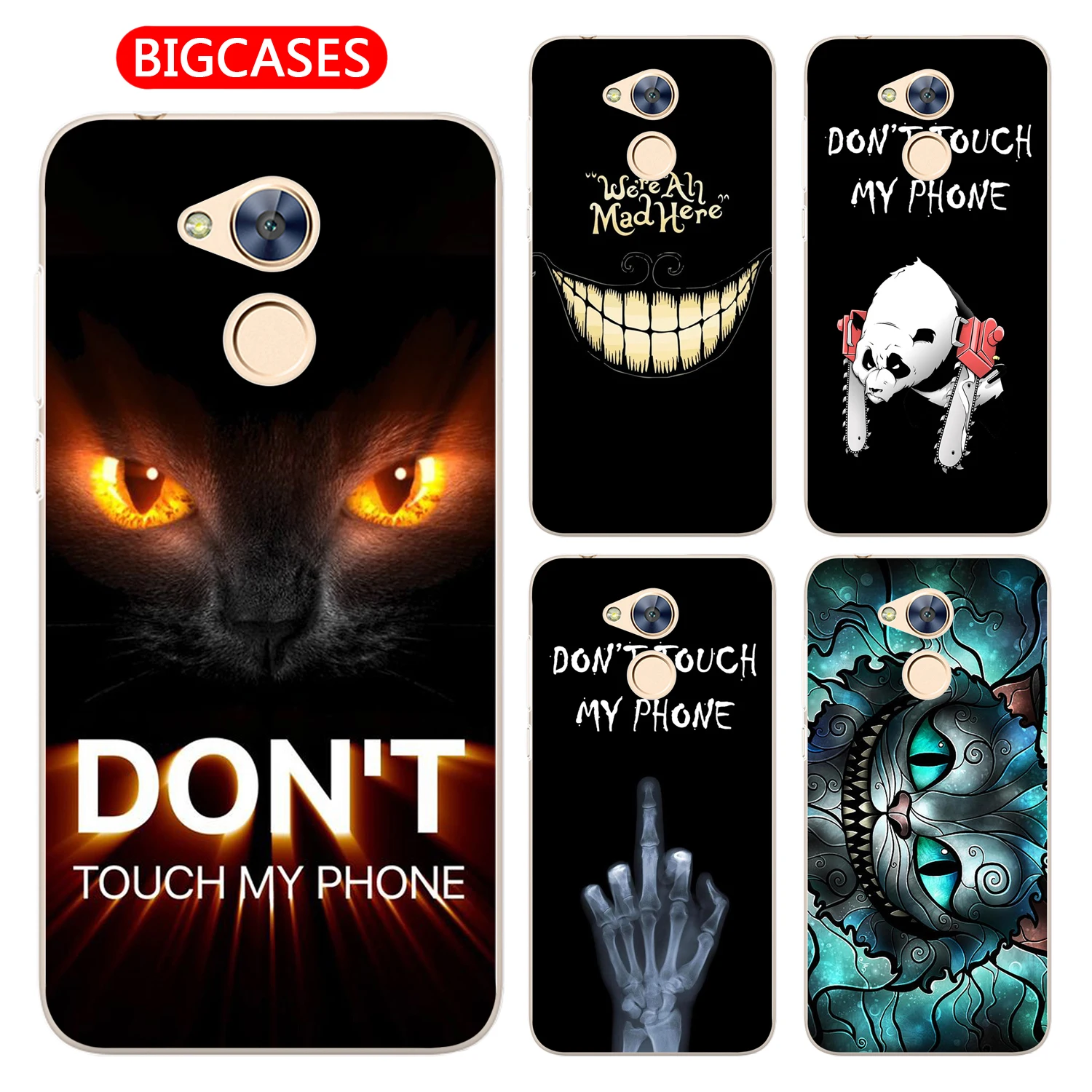 BigCases чехол для Huawei Honor 6a 5 0 &quotмягкий TPU силиконовый крутой средний палец смайлик