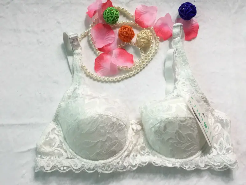 bralette top Top Women Underwear Sexy Push Up Bras 3/4 Cup Padded Lace Sheer Bra Cup B ONLY Women Bra sexy bra