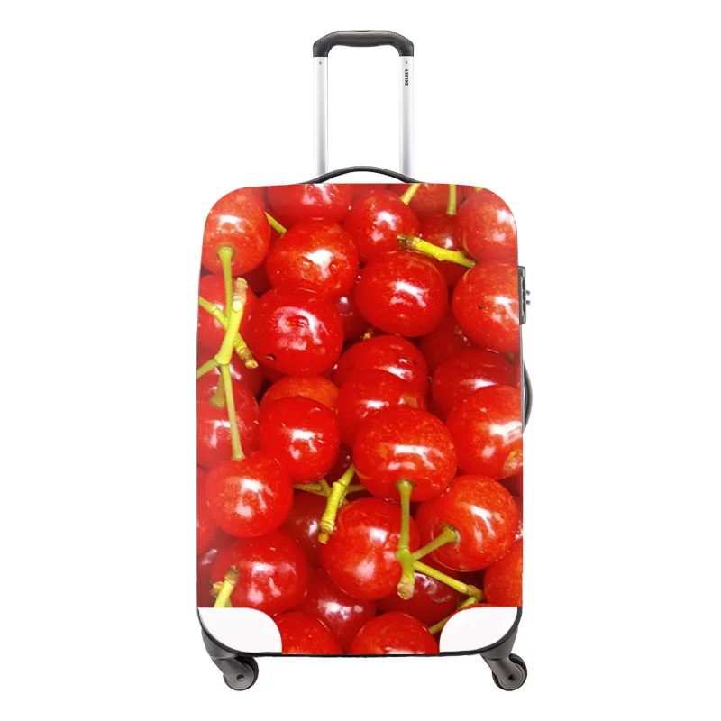 Модные фрукты багажные Чехлы для тележки чемодан эластичная водонепроницаемая защита багажа от грязи защитный чехол для 18-30 дюймов Чехол - Цвет: Коричневый