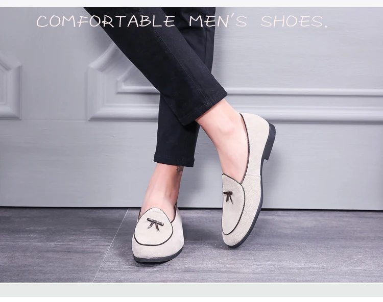 M-anxiu/Мужская официальная обувь; коллекция года; модные замшевые мокасины с кисточками; кожаные повседневные лоферы; оксфорды без шнуровки; мужская обувь на плоской подошве; большие размеры