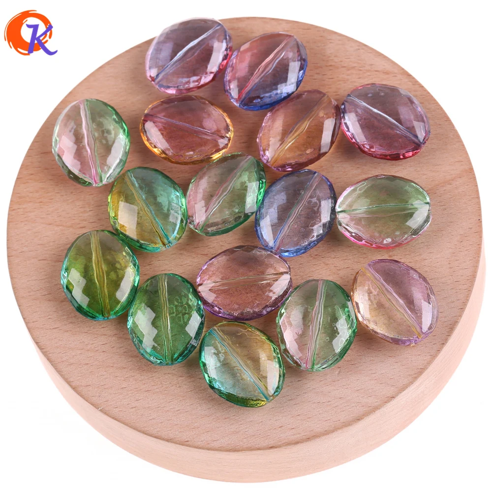 

Cordial Design 17*20mm 360Pcs Jewelry Accessories/Acrylic Beads/Faceted Oval Shape/Double Color Bead/Hand Made/Earring Findings