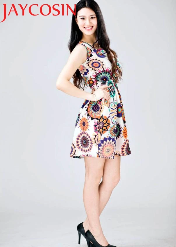JAYCOSIN Drop Shipping Women Kaleidoscope Bohemia Print