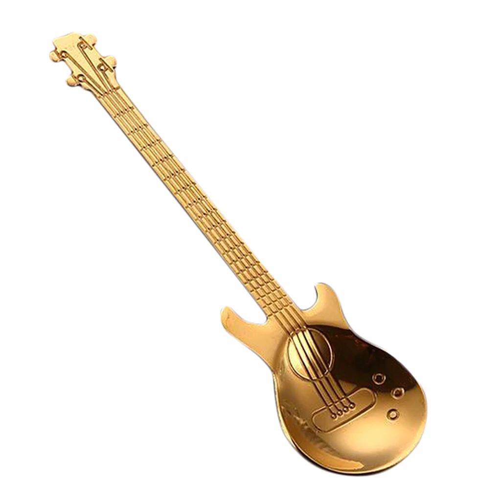 Stainless Steel Guitar Mixing Scoop Cocktail Stirring Spoon Bar Mixing Utensil Barware for mixing drinks smoothies