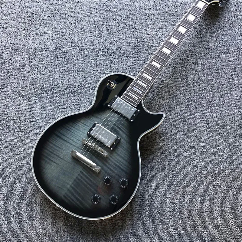 

Hot sales black electric guitar with 6 strings and right handed rosewood electric guitar fingerboard 2019