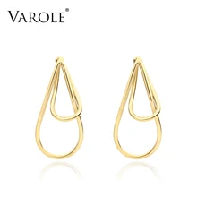 VAROLE высокое качество Золото Серебро Цвет капли воды стиль медные серьги для женщин Oorbellen Brincos модные ювелирные изделия серьги