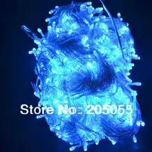 50 м 400 светодиодный синий и белый лампочки Сказочный свет для свадьбы Рождественская гирлянда Рождественское украшение ЕС 220 в белый/синий/многоцветный