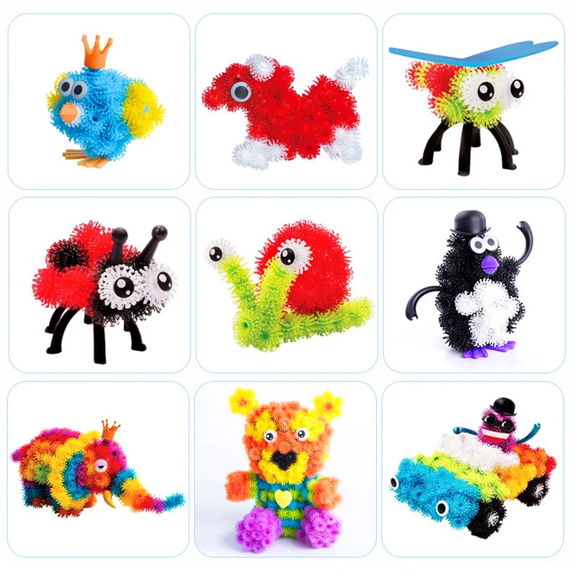 discounted  1000PCS/Set Assemble Puzzle DIY Puff Ball Squeezed Ball Creative Thorn Ball Creative Handmade Educa
