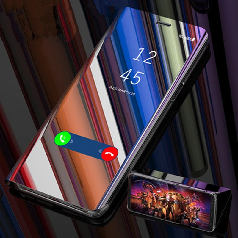 

Mirror Flip Case On For Samsung Galaxy A70 A50 A40 A30 M10 Braced Bumper S10e S8 S9 S10 plus Note 8 9 J6 J4 Plus 2018 a 50 s10