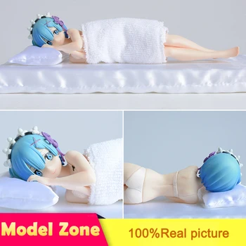 

ZXZ Material object Japanese Anime Re:Zero Rem Sleeping Version Sexy Action Figure Toys rem Brinquedos Gifts with box