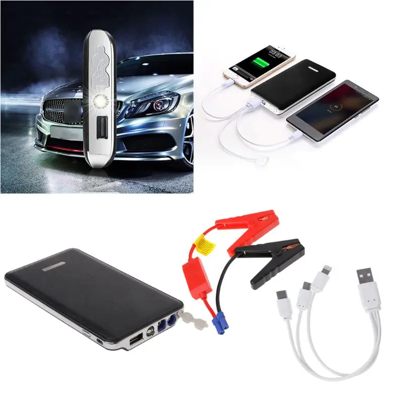 12V Portable LED Car Jump Starter Battery Charger Booster Emergency Power Bank