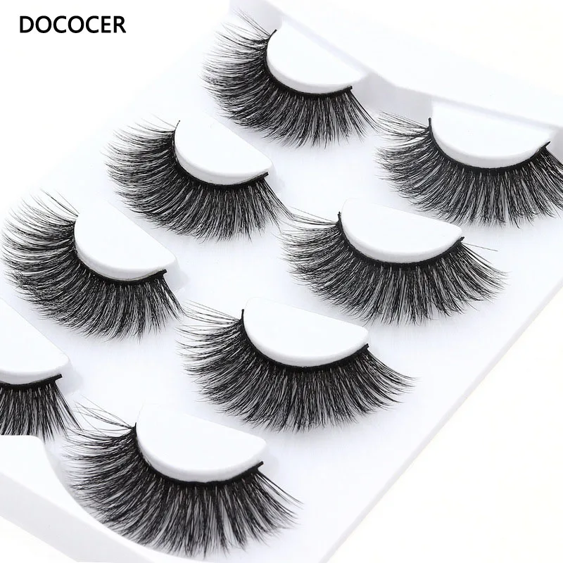 

4 pairs/box 3D Mink Lashes Natural Long False Eyelashes Dramatic Fake Lashes Makeup Extension Eyelashes