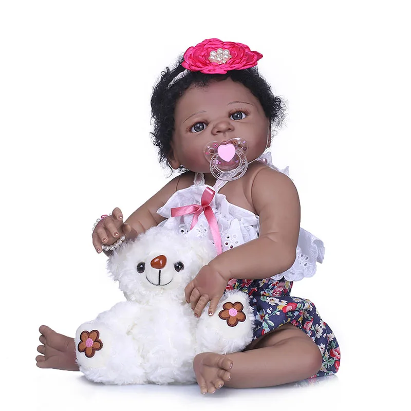 

56CM/22inch 3D Lifelike Jointed Reborn Doll Soft Silicone Newborn Baby Dolls Kids Playmate YH-17