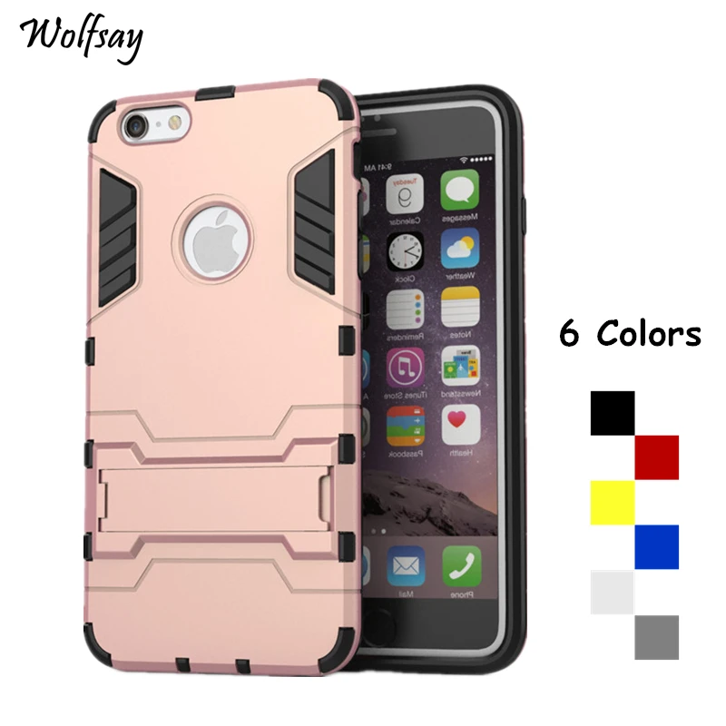 Чехол Wolfsay для iPhone 6 Plus ударопрочный чехол броня телефона Apple 6s Plus|phone cases|for iphonefor