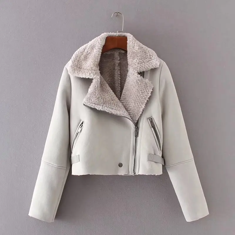 

2018 New Autumn Winter Women Short Jackets Faux Fur Patchwork Thicken Fashion Female Jackets Outwear Coat