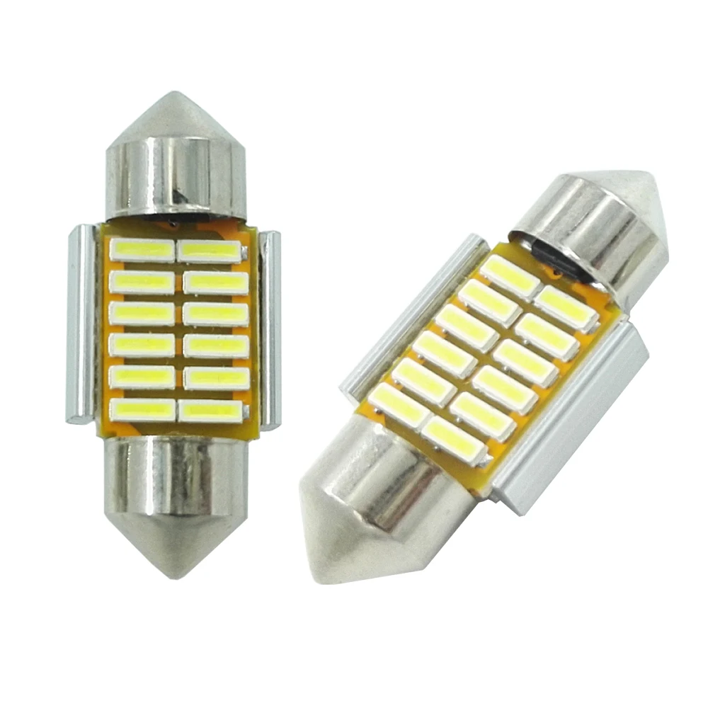ECAHAYAKU 10 шт. 31 мм 36 39 41 C5W C10W 4014 светодиодные CANBUS автомобильные гирлянды внутренние