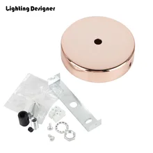 Свету розы латунь Основание светильника 100 мм Диаметр Винтаж потолок поднялся крюк плиты держатель лампы установки люстра лампа