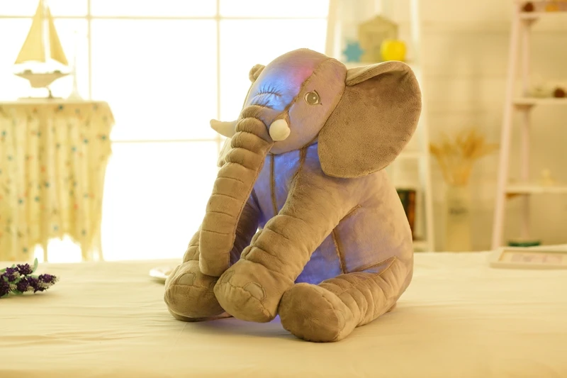 55 см Kawaii животный светодиодный светильник слон игрушка для дивана кровать
