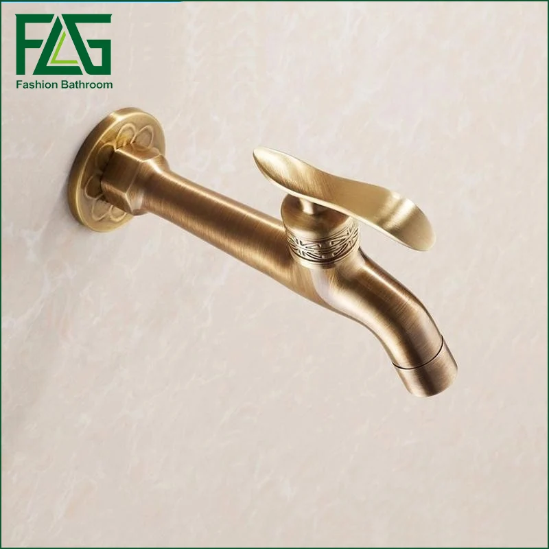 2016 de Largo Uso Del Jardín Antiguo Acabado Latón Baño Grifo Grifo