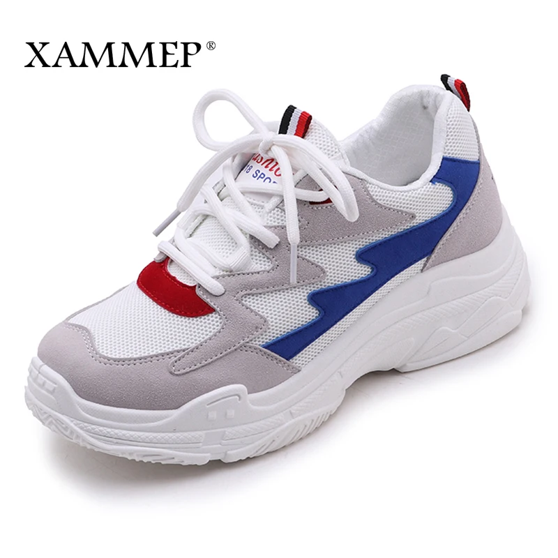 Кроссовки Xammep женские на платформе повседневная обувь для тренировок сетчатые
