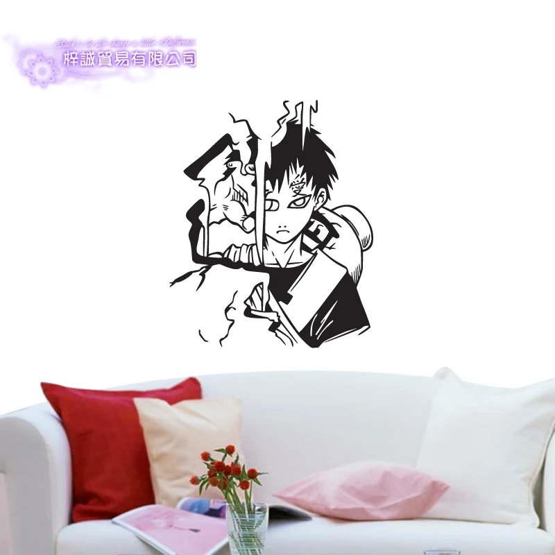 Naruto Japanese Cartoon Car Sticker Gaara Naruto Decal Posters Vinyl