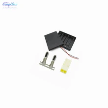 10Pcs 6xAA Battery Case Holder Socket Wire Junction Boxes With Wires, Switch&Cover, KF2510 Header and Crimps