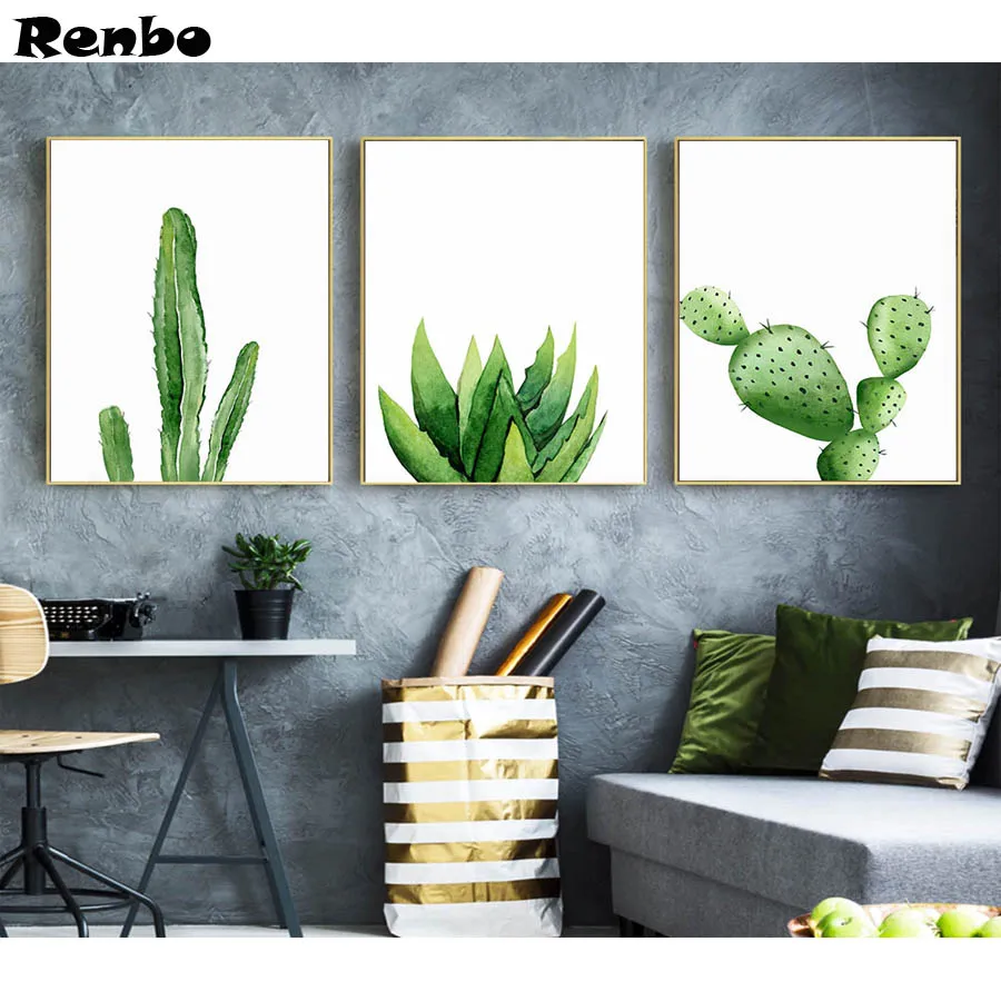 

Triptych,5D DIY Diamond Painting Cactus Plant painting Full Square Diamond Embroidery Cross Stitch mosaic kit Home Decor