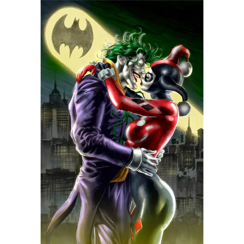 Taladro Cuadrado Completo 5d Diy Diamante Pintura Harley Quinn Y