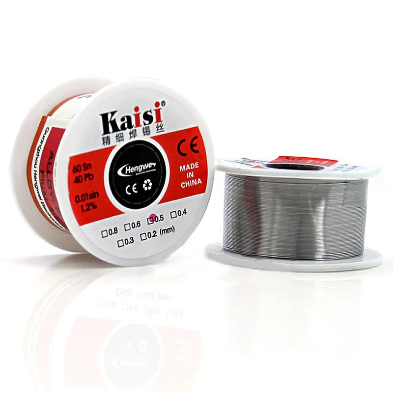 1 шт. Kaisi Flux 1.2% тонкой проволоки свинцовым припоем провода Sn60/Pb40 для точного сварочных работ (0,3 мм/0,4 мм/0,5 мм/0,6 мм)
