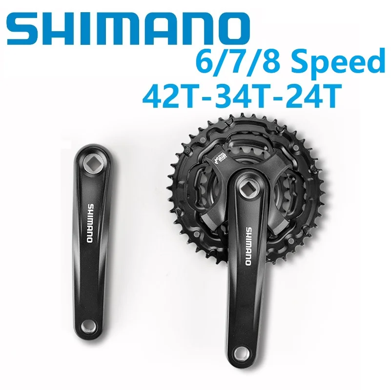 

Mountain Bike SHIMANO FC TY701 42T 34T 24T Chainring Chain Wheel 170mm Square Hole Crank 6 7 8 Speed Crankset MTB Accessories