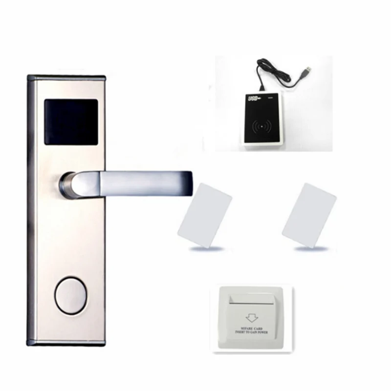Цифровая карта RFID ключ для отеля система дверного замка (1 шт. замок 1 датчик 8 карт