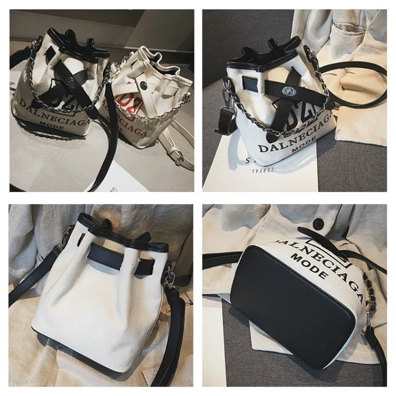 2018 Новый Письмо сумка мешок Для женщин мода цепь женский шнурок Crossbody женская