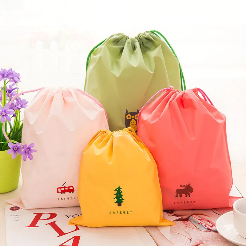 

Suitcase Shoes Underwear Travel Storage Bag Cartoon Waterproof Organizer Clothes Packing Drawstring Bag women backpack bags