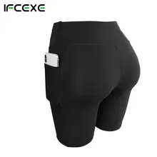 Эластичные шорты для йоги, спортивные леггинсы, Леггинсы с карманами для тренировок, фитнеса, спортзала, бега, йоги, спортивные шорты, Прямая поставка