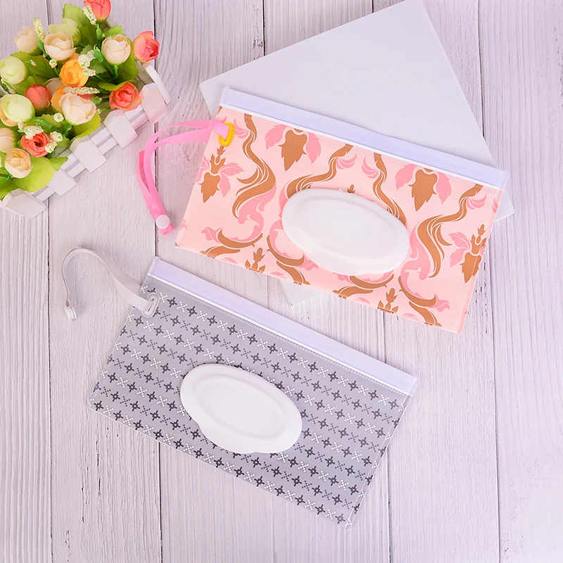 

Baby Wet Wipes Bag Reusable Wet Wipes Cover Outdoor Travel Eco-friendly Clutch and Clean Wipes Container For Baby Skin Care