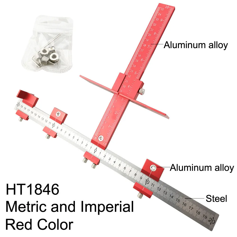 Сверлильная направляющая втулка для шкафа, приспособление для вытягивания ящика, для бурения дерева, дырокол, инструмент для пробивания мебели, инструменты для истинного положения - Цвет: Alum Imperial Red