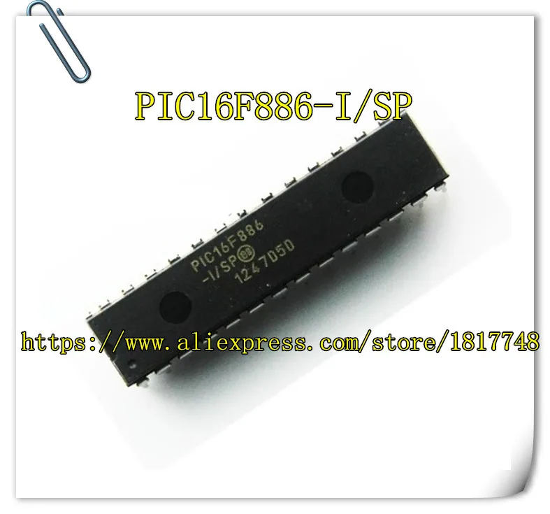 Новый оригинальный PIC16F886 I/SP 16F886 микрочип DIP28 10 шт./лот Бесплатная