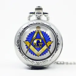 Мода масонских Бесплатная-Мейсон масонство карманные часы ретро красивый кулон ювелирные карманные часы Цепочки и ожерелья Человек Для