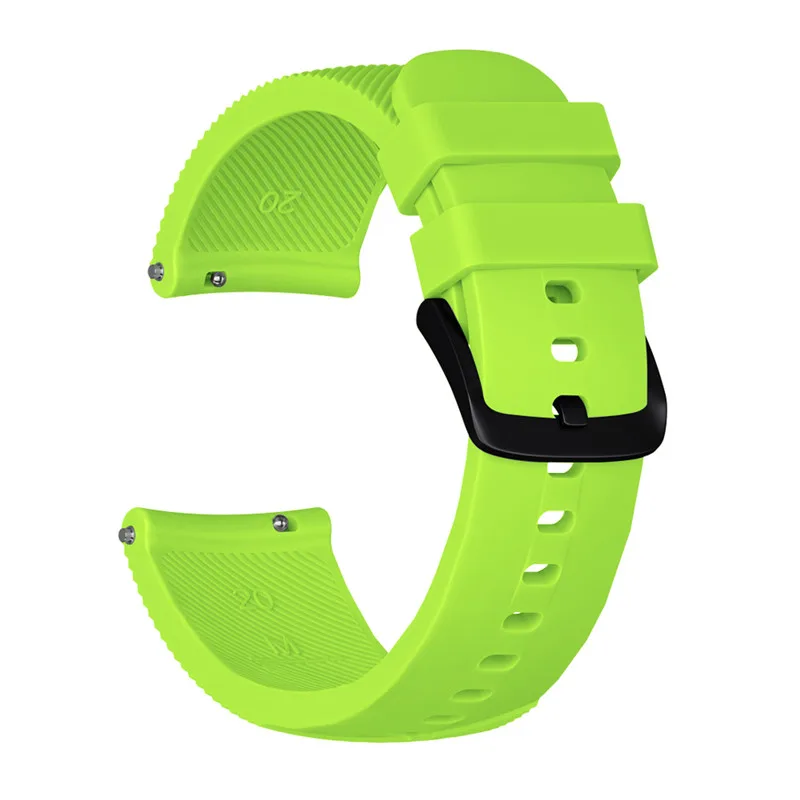 20 мм общие Мягкие силиконовые часы ремешок для samsung gear S2/huawei часы/Huami Amazfit Bip Смарт часы браслет ремешок