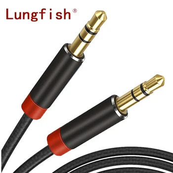 

Lungfish 3.5mm Audio cable male to male aux cable Gold Plated 3.5mm for headphones Speaker Auxiliary Cable for car 1m 2m 3m 5m