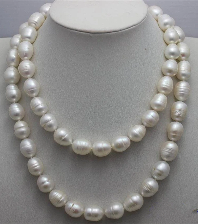 White freshwater Cultured pearl Necklace11-14 mm 34&quot | Украшения и аксессуары