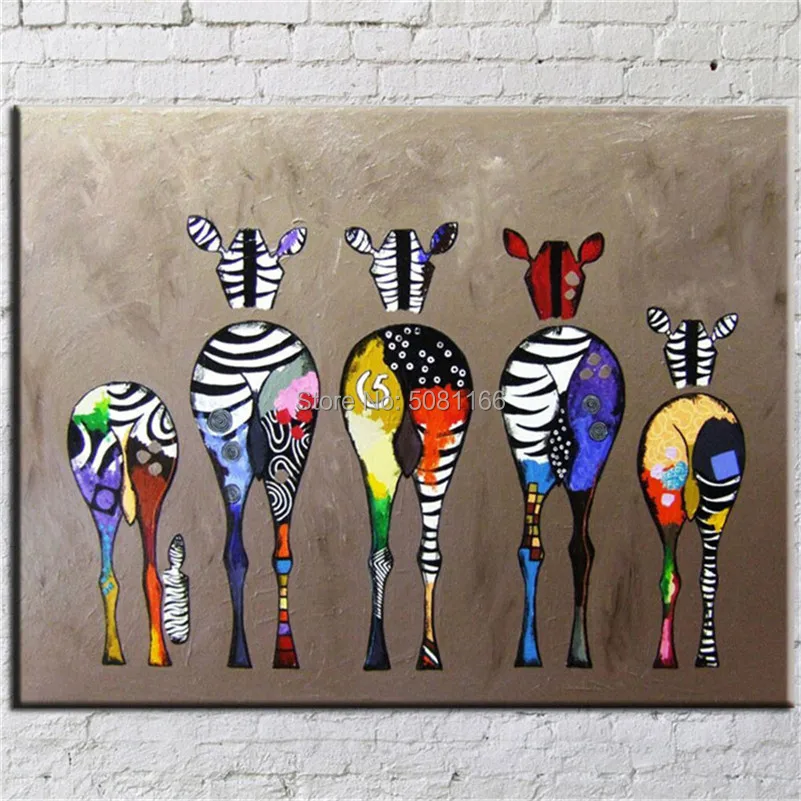 

Hand Painted famous zebra Oil Painting On Canvas american Pop Art Modern Abstract Wall Picture For Wall Decoration artwork gift